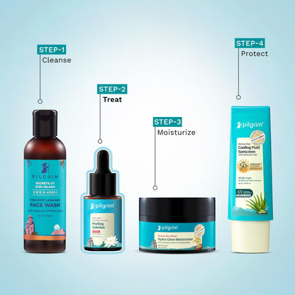 Pilgrim 25% AHA + 2% BHA + 5% PHA Peeling Solution For Tan Removal - 10ml |10-Minute Facial At Home | Advanced Exfoliating Pe