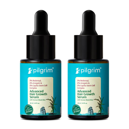 Pilgrim 3% Redensyl, 4% Anagain, 5% Capilia Stem Hair Serum Roll-on with Korean Black Rice & Rosemary, 25ml (19)