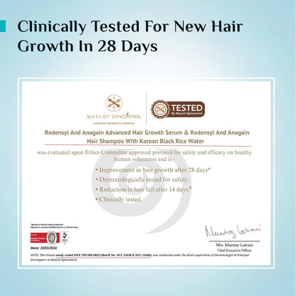 Pilgrim 3% Redensyl, 4% Anagain, 5% Capilia Stem Hair Serum Roll-on with Korean Black Rice & Rosemary, 25ml - ingredients pan