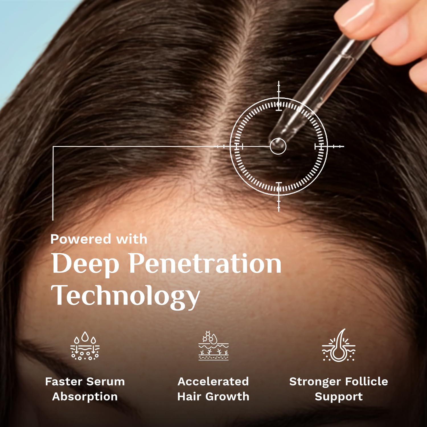 Pilgrim 3% Redensyl, 4% Anagain, 5% Capilia Stem Hair Serum Roll-on with Korean Black Rice & Rosemary, 25ml - close-up detail