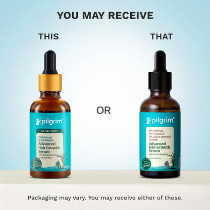 Pilgrim 3% Redensyl, 4% Anagain, 5% Capilia Stem Hair Serum Roll-on with Korean Black Rice & Rosemary, 25ml - front view (29)