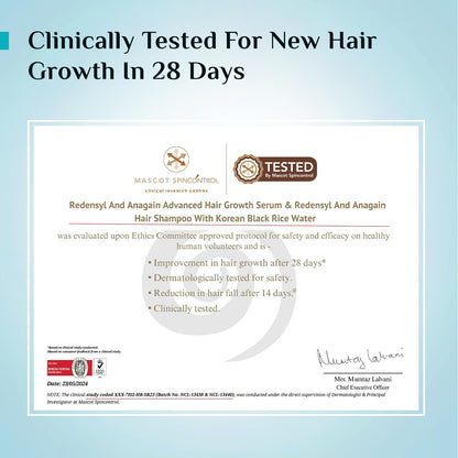 Pilgrim 3% Redensyl, 4% Anagain, 5% Capilia Stem Hair Serum Roll-on with Korean Black Rice & Rosemary, 25ml - size and scale 