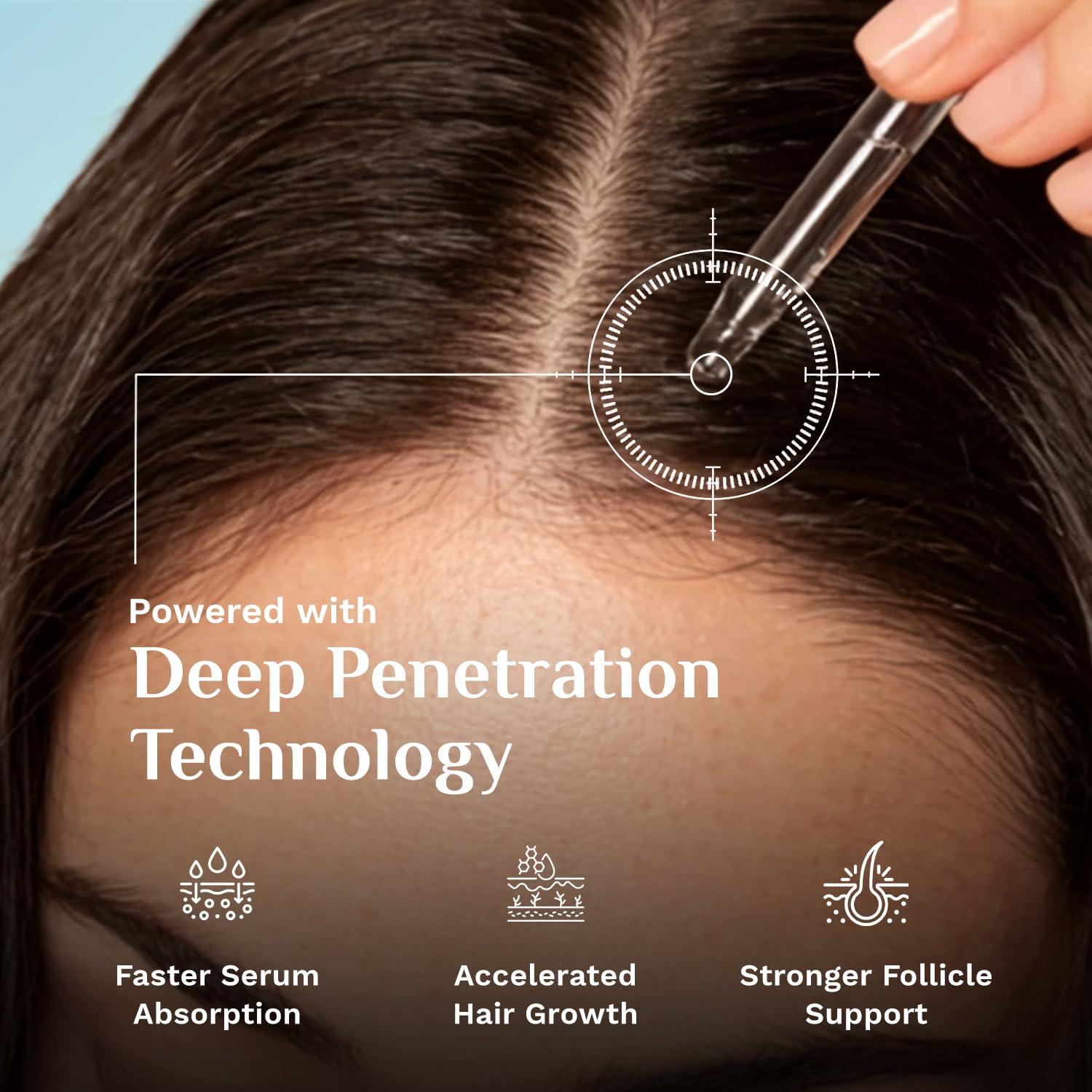 Pilgrim 3% Redensyl, 4% Anagain, 5% Capilia Stem Hair Serum Roll-on with Korean Black Rice & Rosemary, 25ml - close-up detail