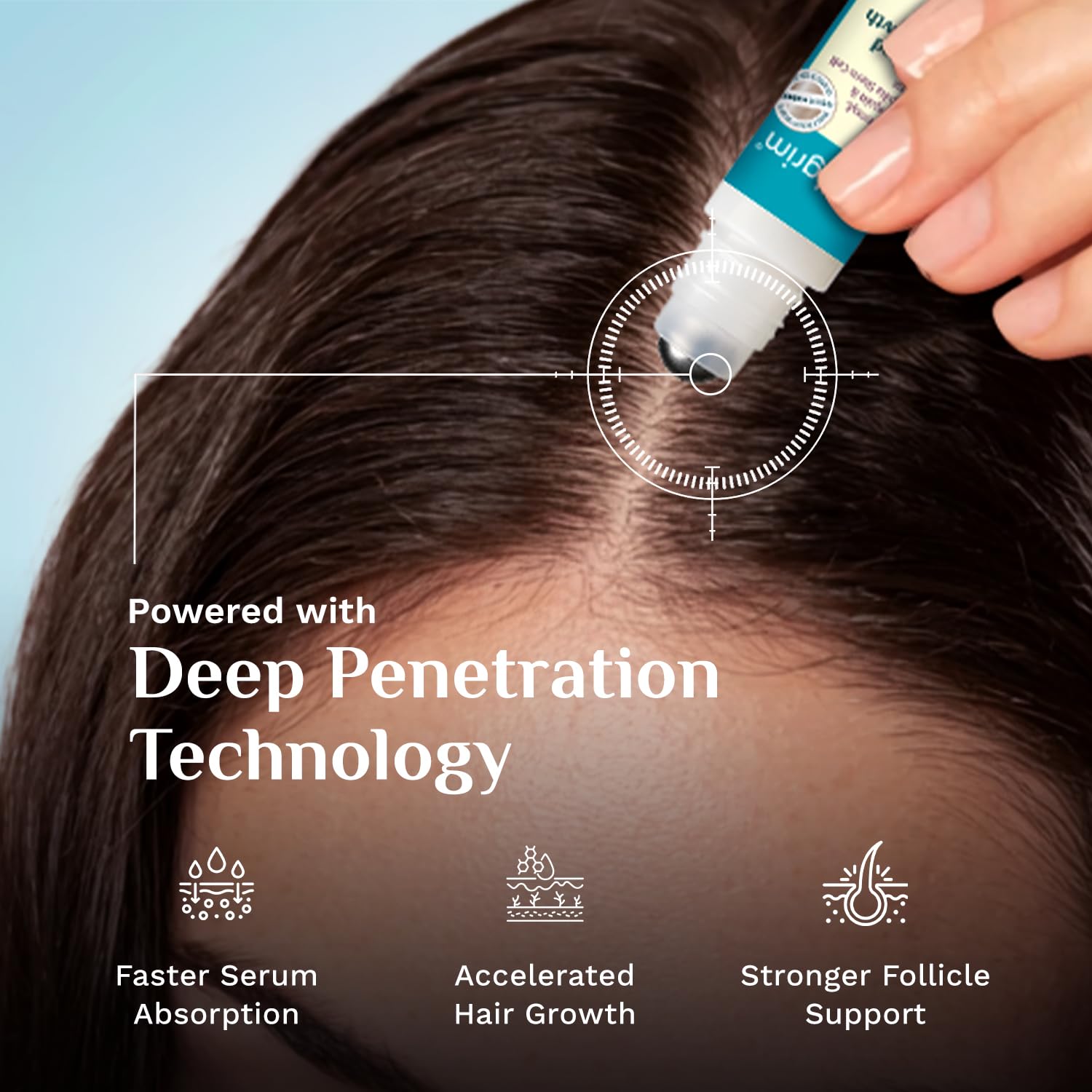 Pilgrim 3% Redensyl, 4% Anagain, 5% Capilia Stem Hair Serum Roll-on with Korean Black Rice & Rosemary, 25ml - label detail