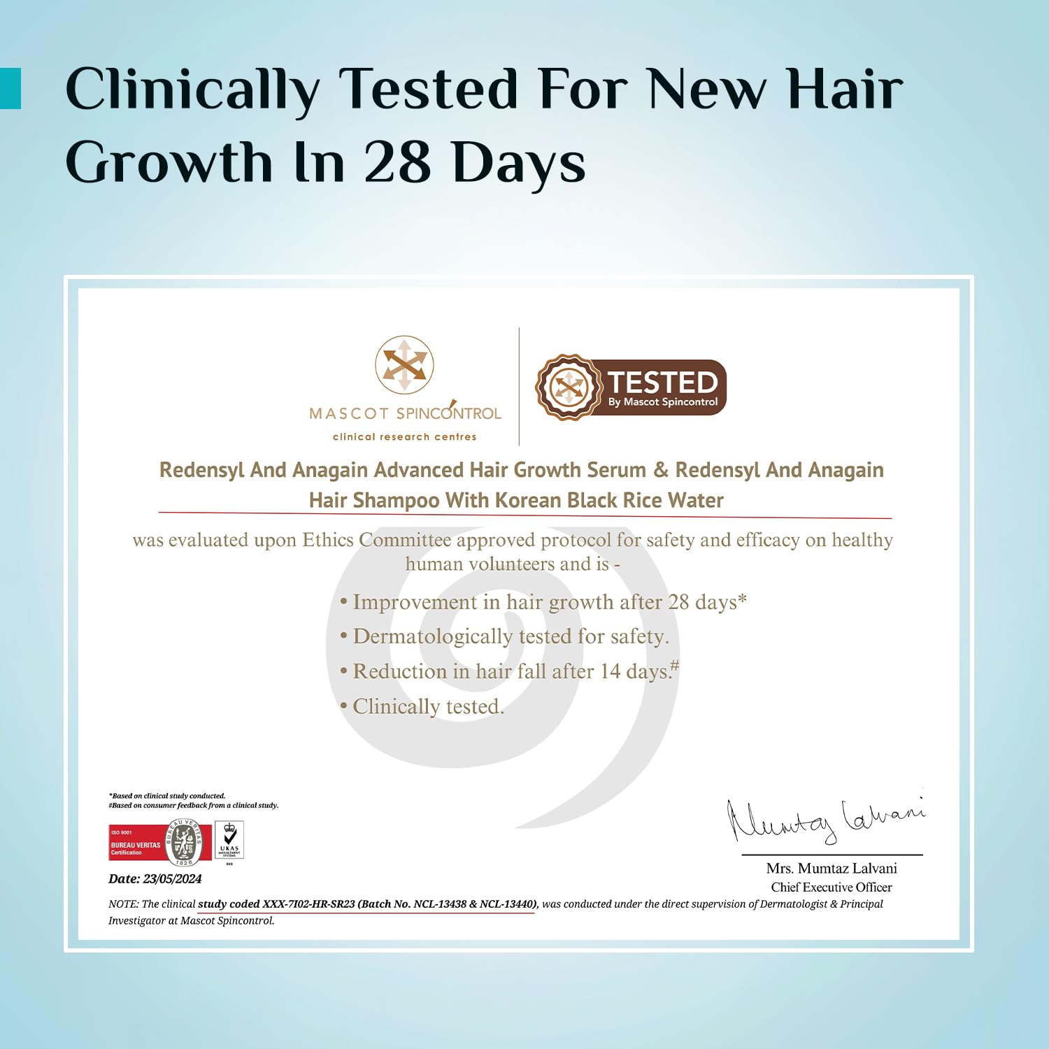 Pilgrim 3% Redensyl, 4% Anagain, 5% Capilia Stem Hair Serum Roll-on with Korean Black Rice & Rosemary, 25ml - in use