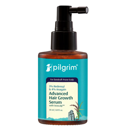 Pilgrim 3% Redensyl & 4% Anagain ADVANCED HAIR GROWTH SERUM (30 ml) with Rosemary For Dandruff-Prone Scalp | Controls Dandruf