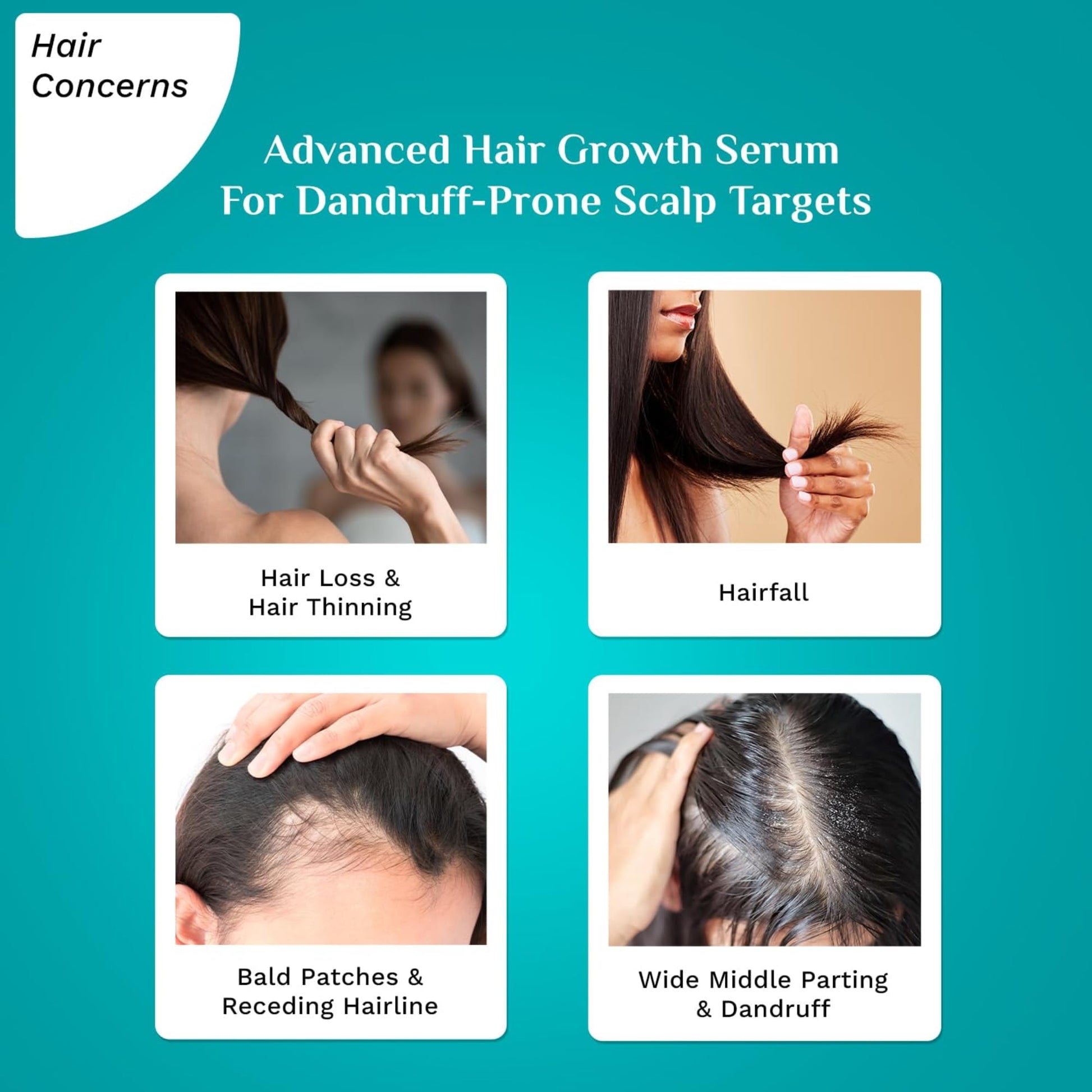 Pilgrim 3% Redensyl & 4% Anagain ADVANCED HAIR GROWTH SERUM (30 ml) with Rosemary For Dandruff-Prone Scalp | Controls Dandruf