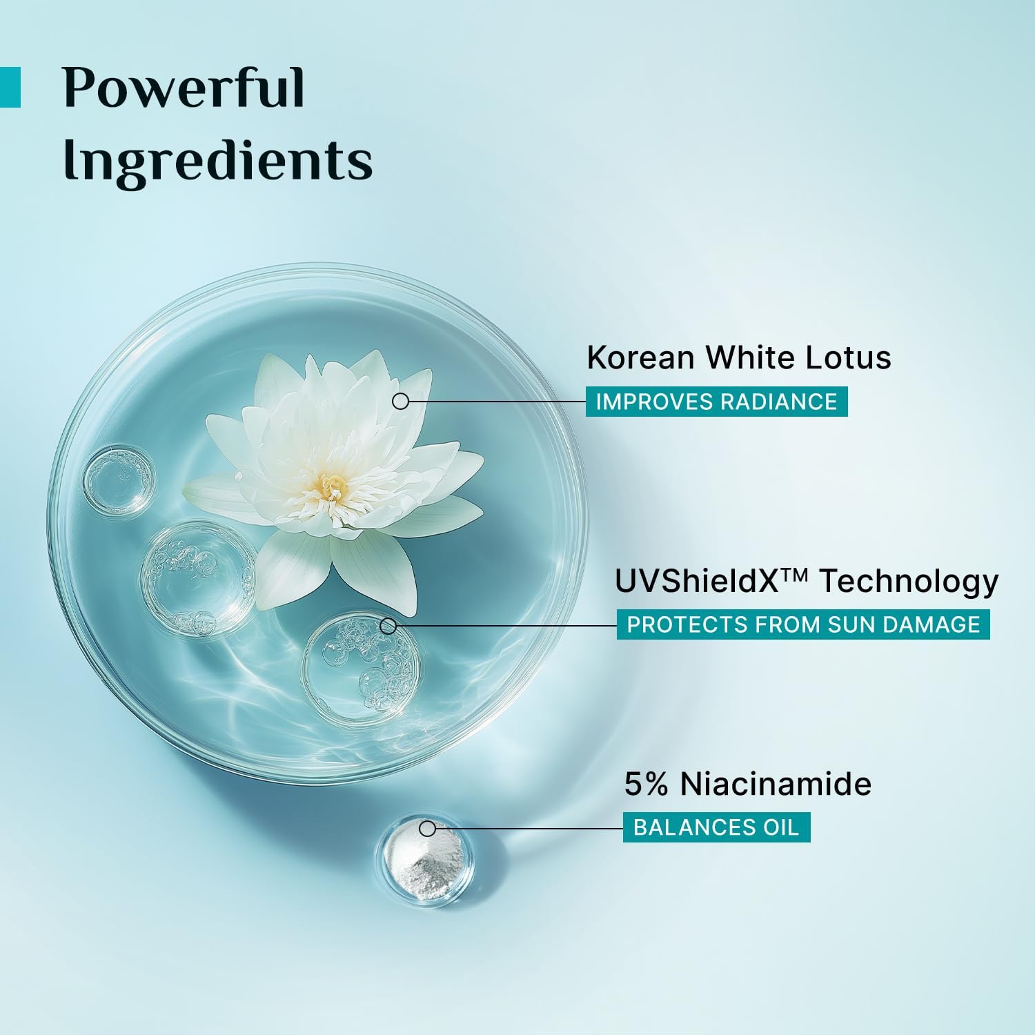 Pilgrim 5% Niacinamide Hydra Glow Gel Sunscreen SPF 50+ PA++++ | With Korean Rice Water for Hydrated Glowing Skin | InVivo Te