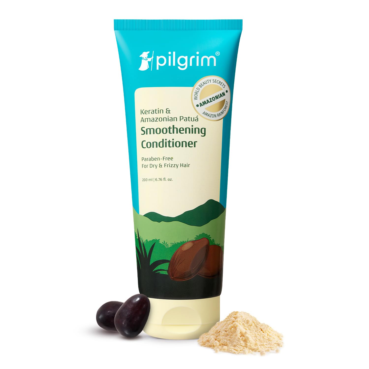 Pilgrim Amazonian Patuá & Keratin Hair Smoothing Conditioner-Unscented- For Dry & Frizzy Hair With Sacha Inchi|Hair Condition