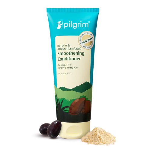Pilgrim Amazonian Patuá & Keratin Hair Smoothing Conditioner-Unscented- For Dry & Frizzy Hair With Sacha Inchi|Hair Condition