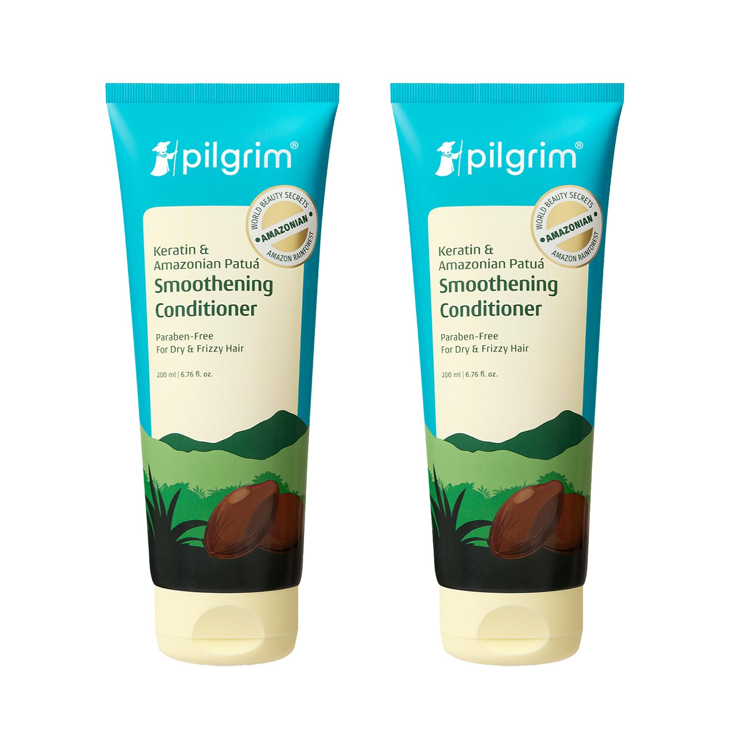 Pilgrim Amazonian Patuá & Keratin Hair Smoothing Conditioner-Unscented- For Dry & Frizzy Hair With Sacha Inchi|Hair Condition