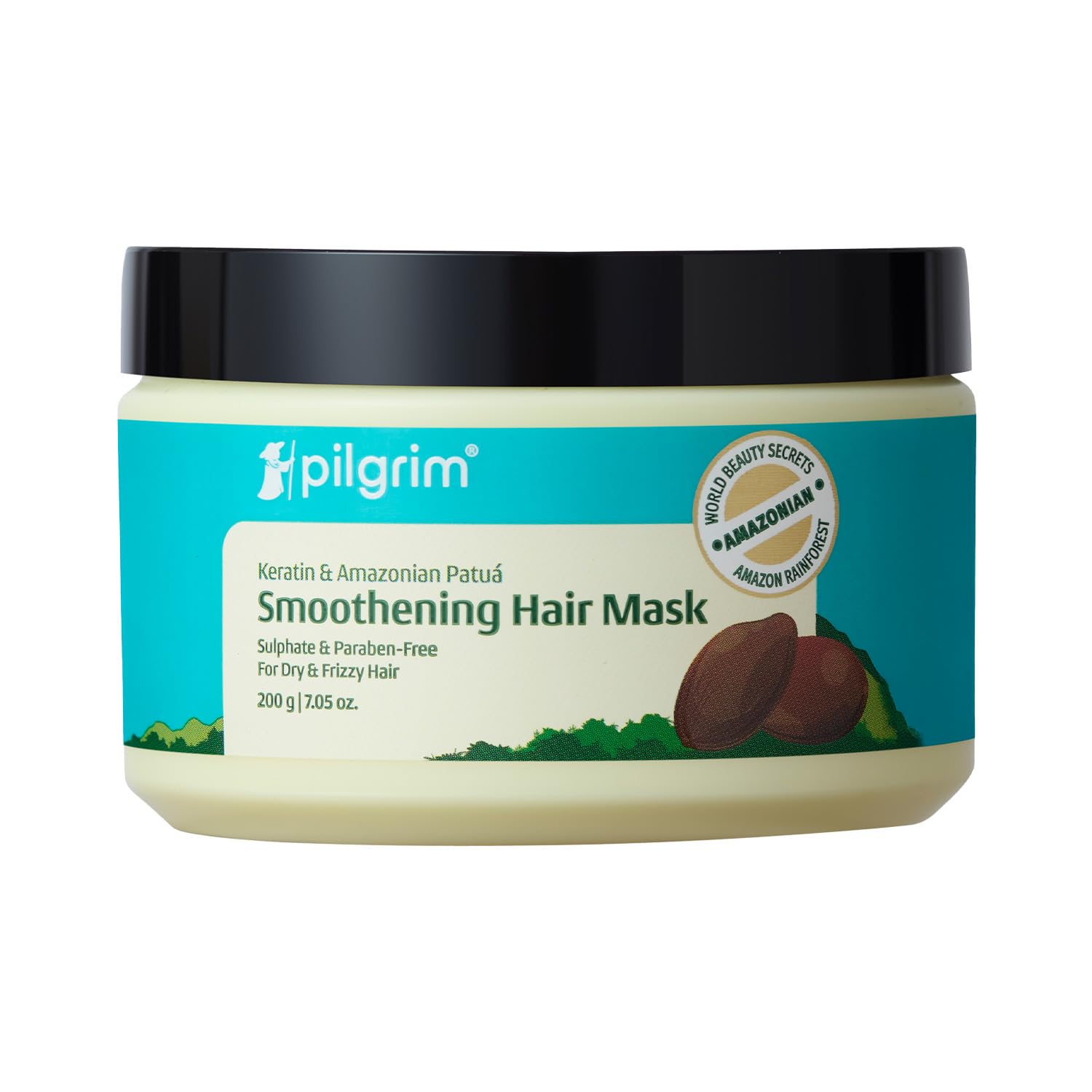 Pilgrim Amazonian Patua & Keratin Hair Mask for Dry & Frizzy Hair, 200g, Silicone Free