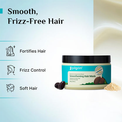Pilgrim Amazonian Patua & Keratin Hair Mask for Dry & Frizzy Hair, 200g, Silicone Free - back view