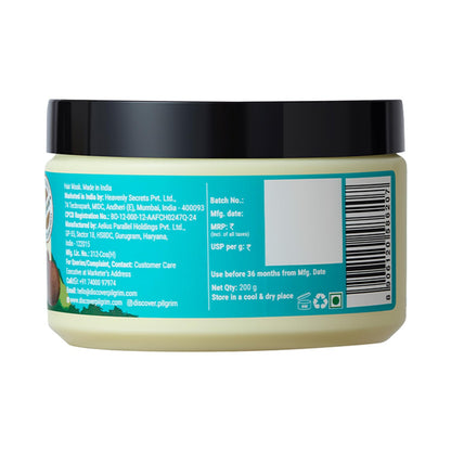 Pilgrim Amazonian Patua & Keratin Hair Mask for Dry & Frizzy Hair, 200g, Silicone Free - close-up detail