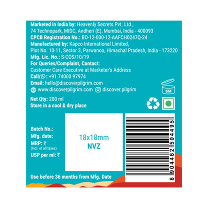 Pilgrim Anti-Dandruff Shampoo - Australian Tea Tree, Salicylic Acid, Menthol - back view (14)
