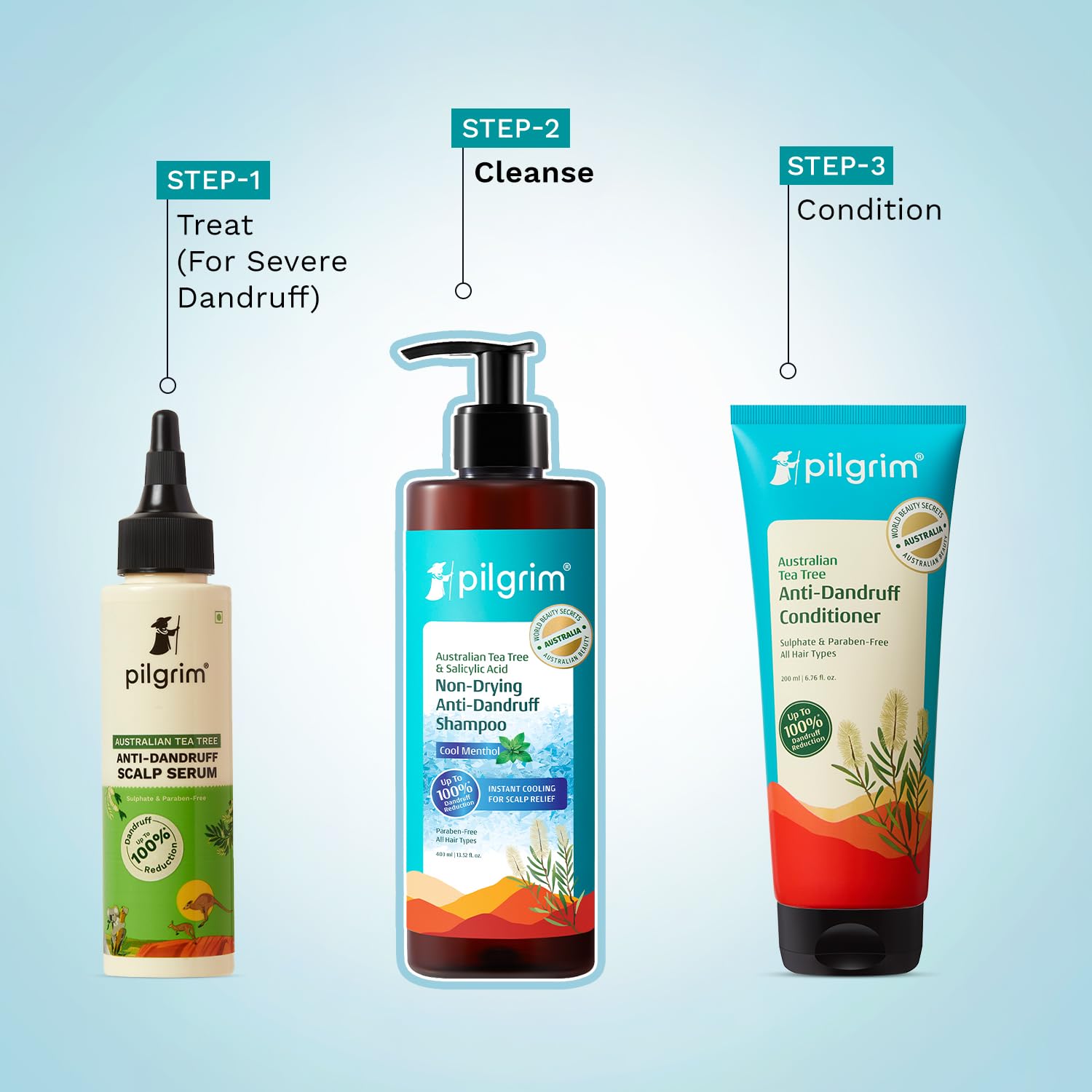 Pilgrim Anti-Dandruff Shampoo - Australian Tea Tree, Salicylic Acid, Menthol - in use (22)