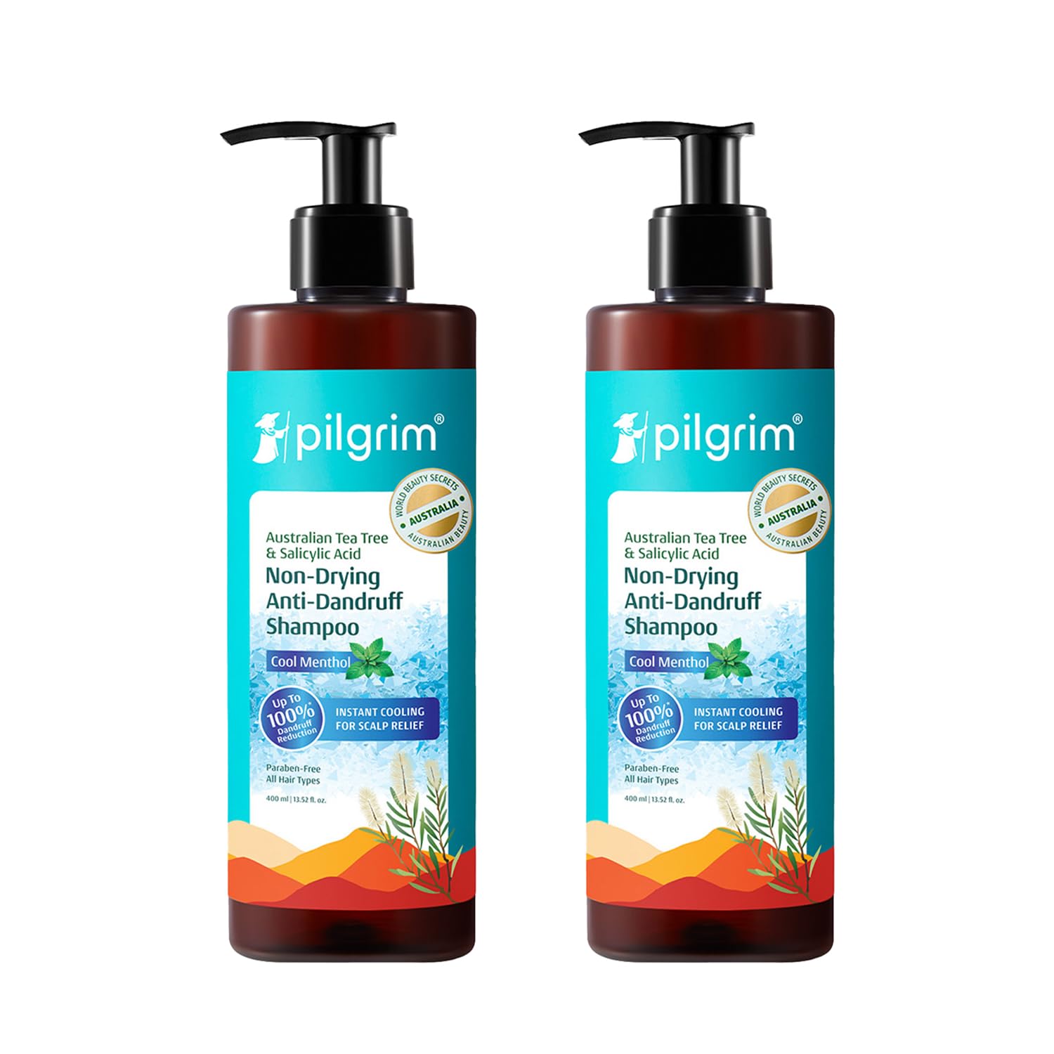 Pilgrim Anti-Dandruff Shampoo - Australian Tea Tree, Salicylic Acid, Menthol (24)