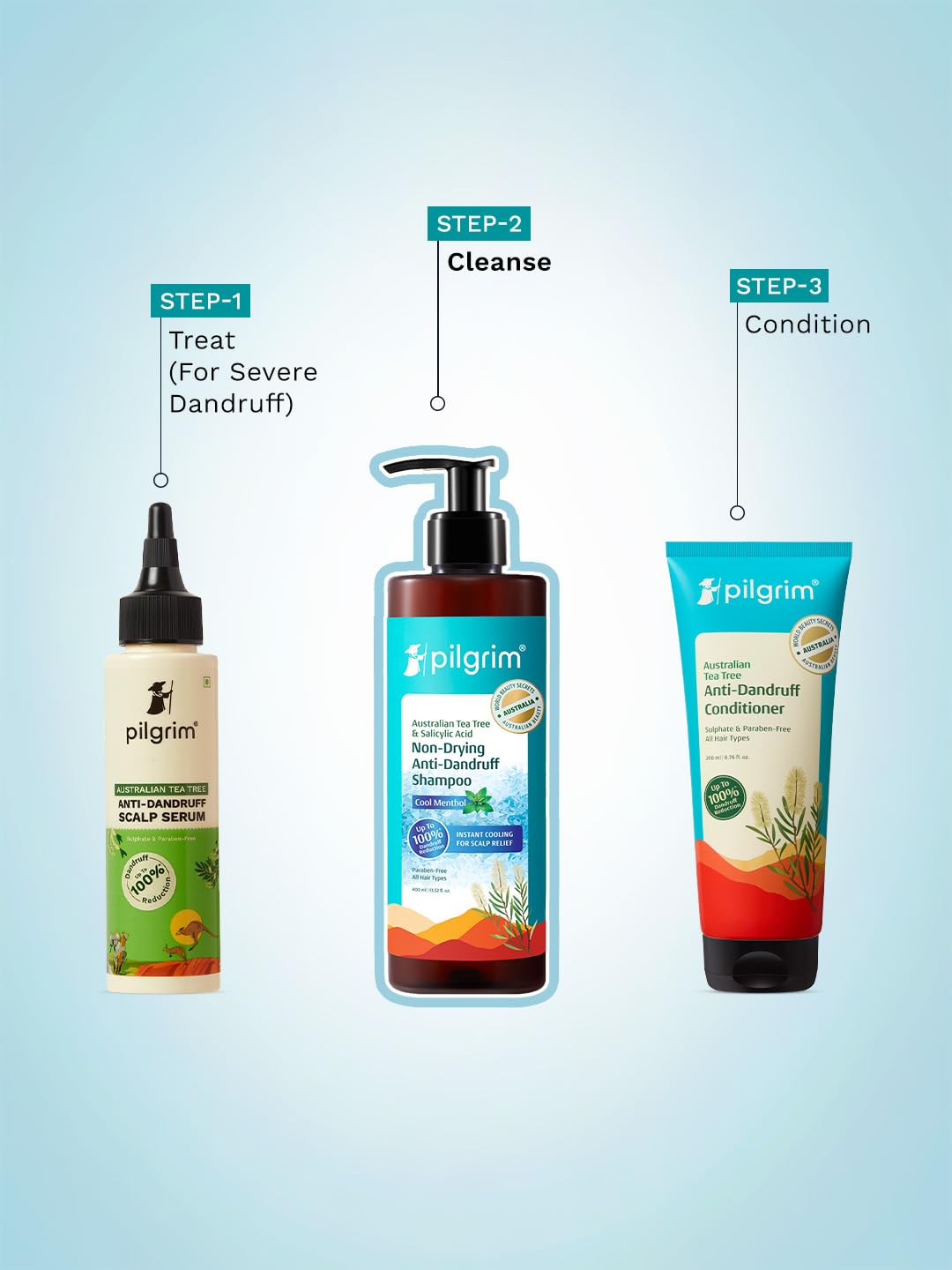 Pilgrim Anti-Dandruff Shampoo - Australian Tea Tree, Salicylic Acid, Menthol - in use (31)