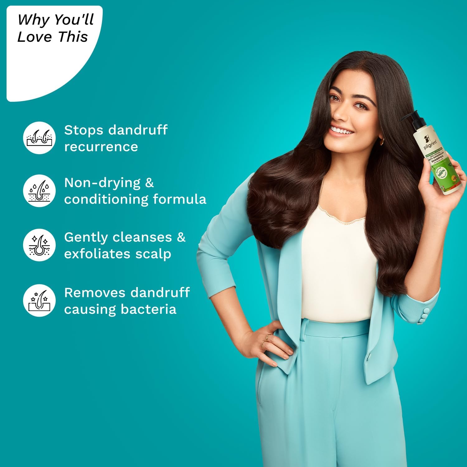 Pilgrim Anti-Dandruff Shampoo - Australian Tea Tree, Salicylic Acid, Menthol - packaging (43)