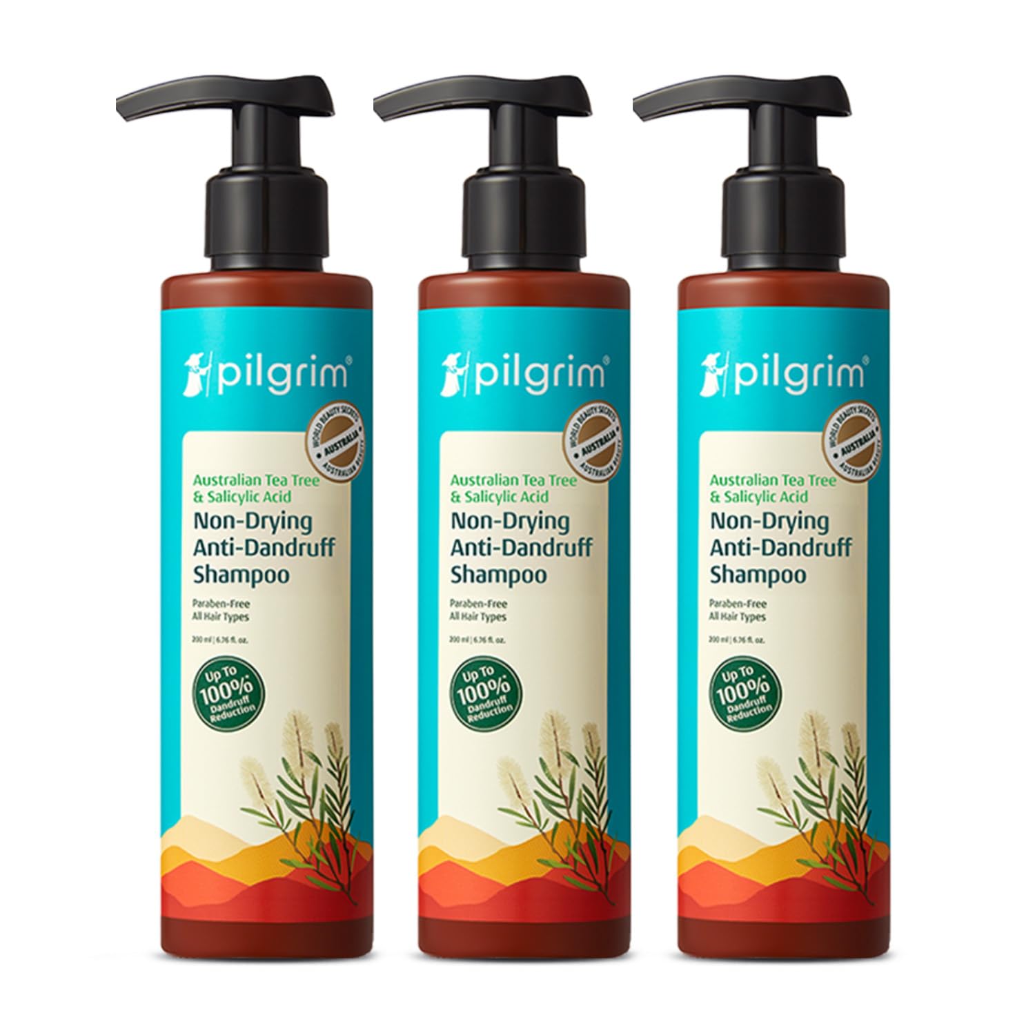 Pilgrim Anti-Dandruff Shampoo - Australian Tea Tree, Salicylic Acid, Menthol (48)