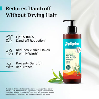 Pilgrim Anti-Dandruff Shampoo - Australian Tea Tree, Salicylic Acid, Menthol - front view (53)