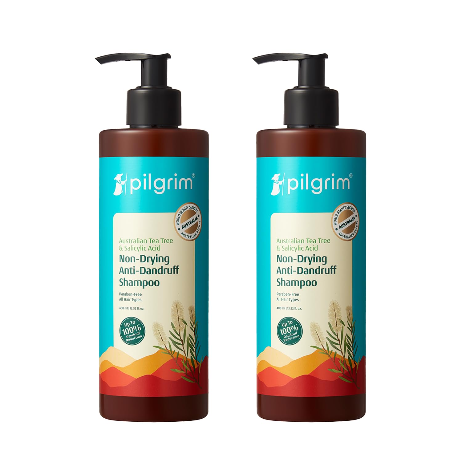 Pilgrim Anti-Dandruff Shampoo - Australian Tea Tree, Salicylic Acid, Menthol (60)