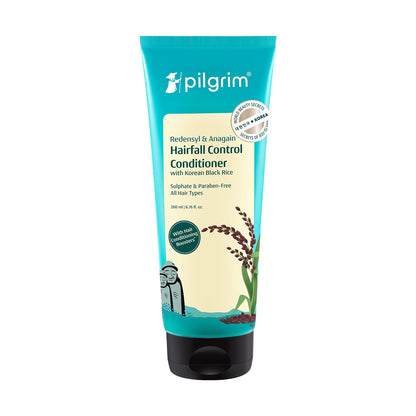 Pilgrim Anti Hairfall Conditioner with Redensyl & Anagain 200ml | Hairfall control conditioner with Black Korean Rice | Parab