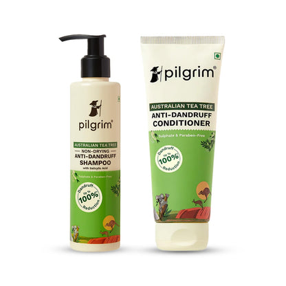 Pilgrim Australian Tea Tree Anti-Dandruff Shampoo And Conditioner, 2 Count