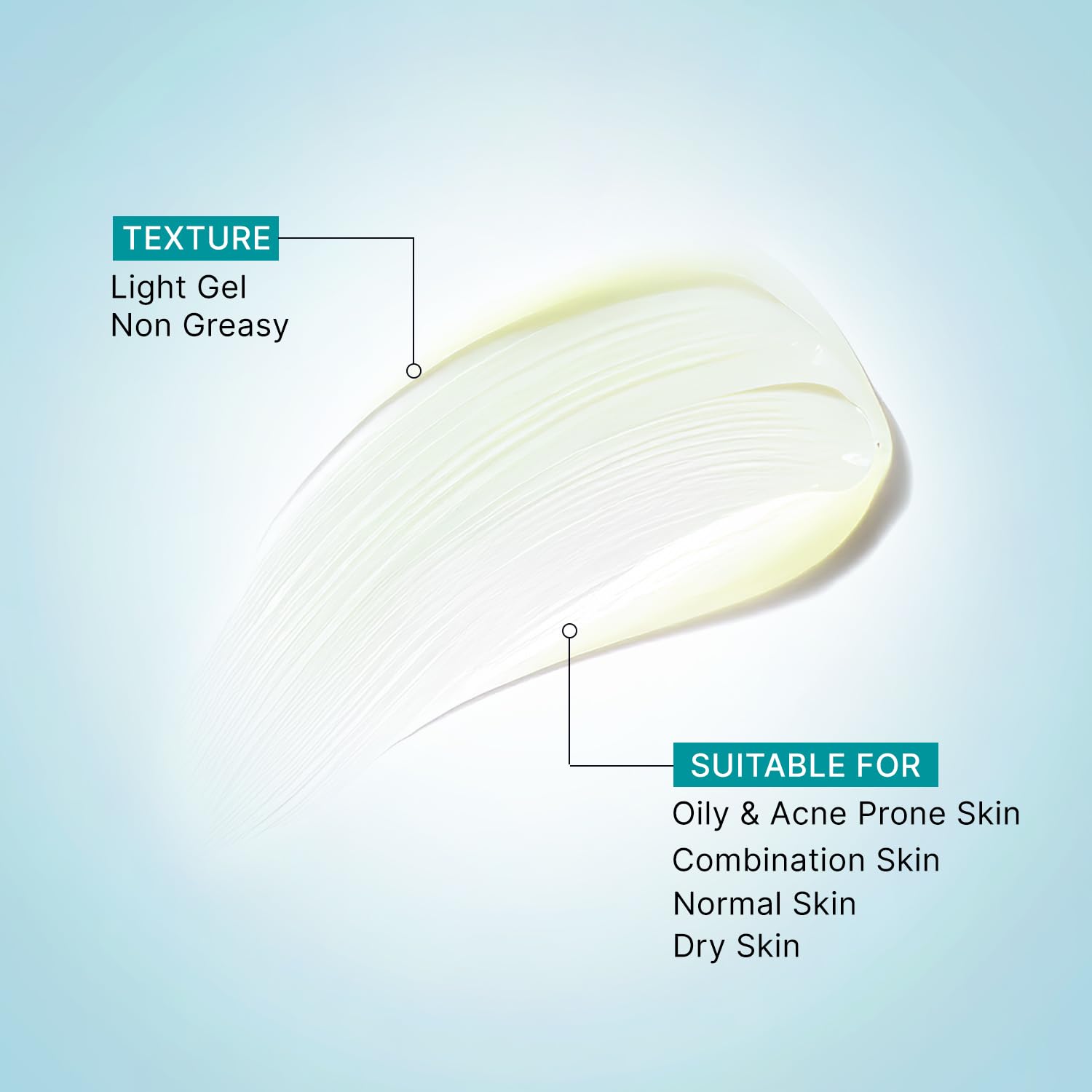 Pilgrim Australian Tea Tree Light Gel Moisturizer, 80g, with Hyaluronic Acid & CICA, for Oily & Acne-Prone Skin - back view