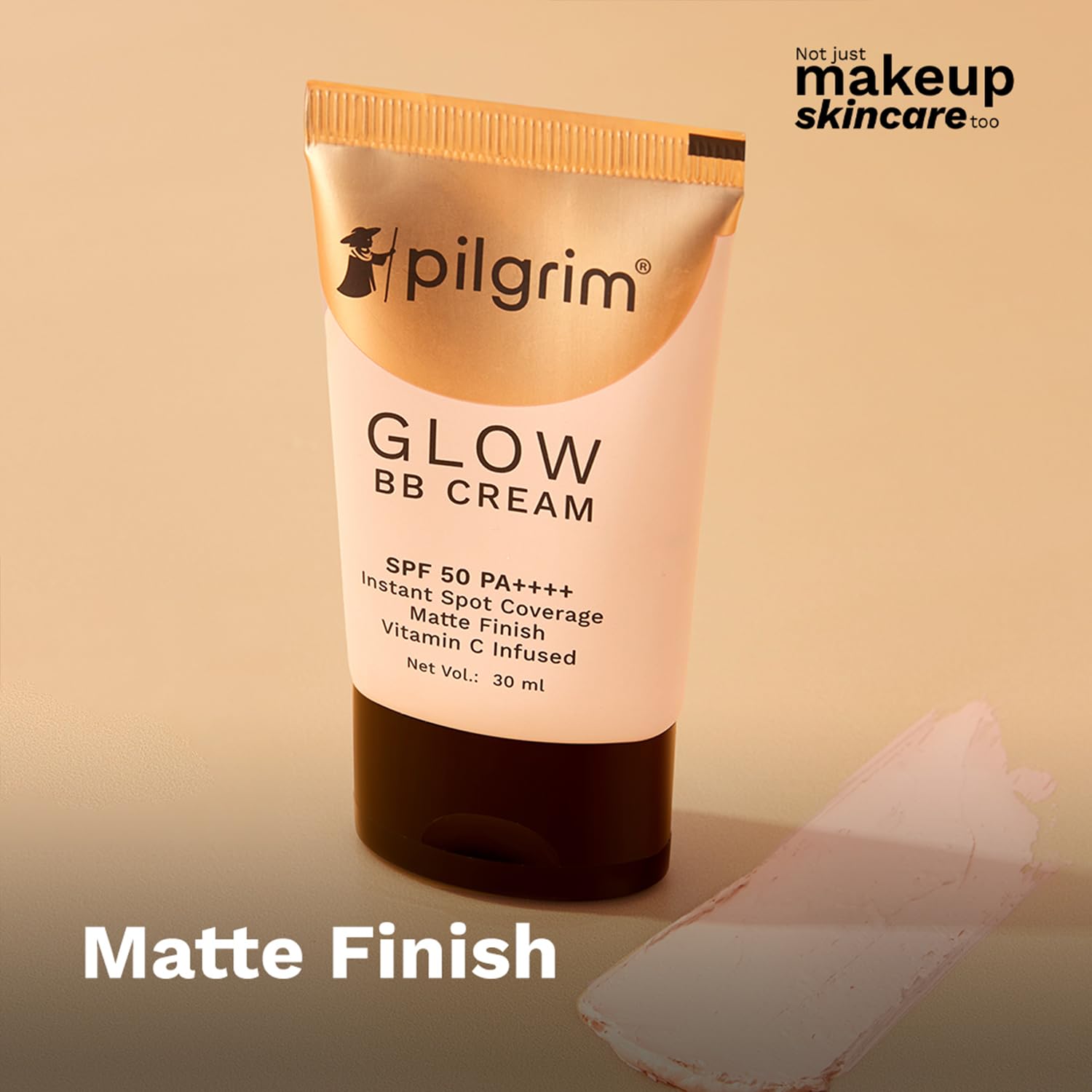 Pilgrim Beige Glow 3-In-1 Natural Bb Cream Medium Coverage For All Skin Types Spf 50 Pa++++ With Niacinamide, Hyaluronic Acid