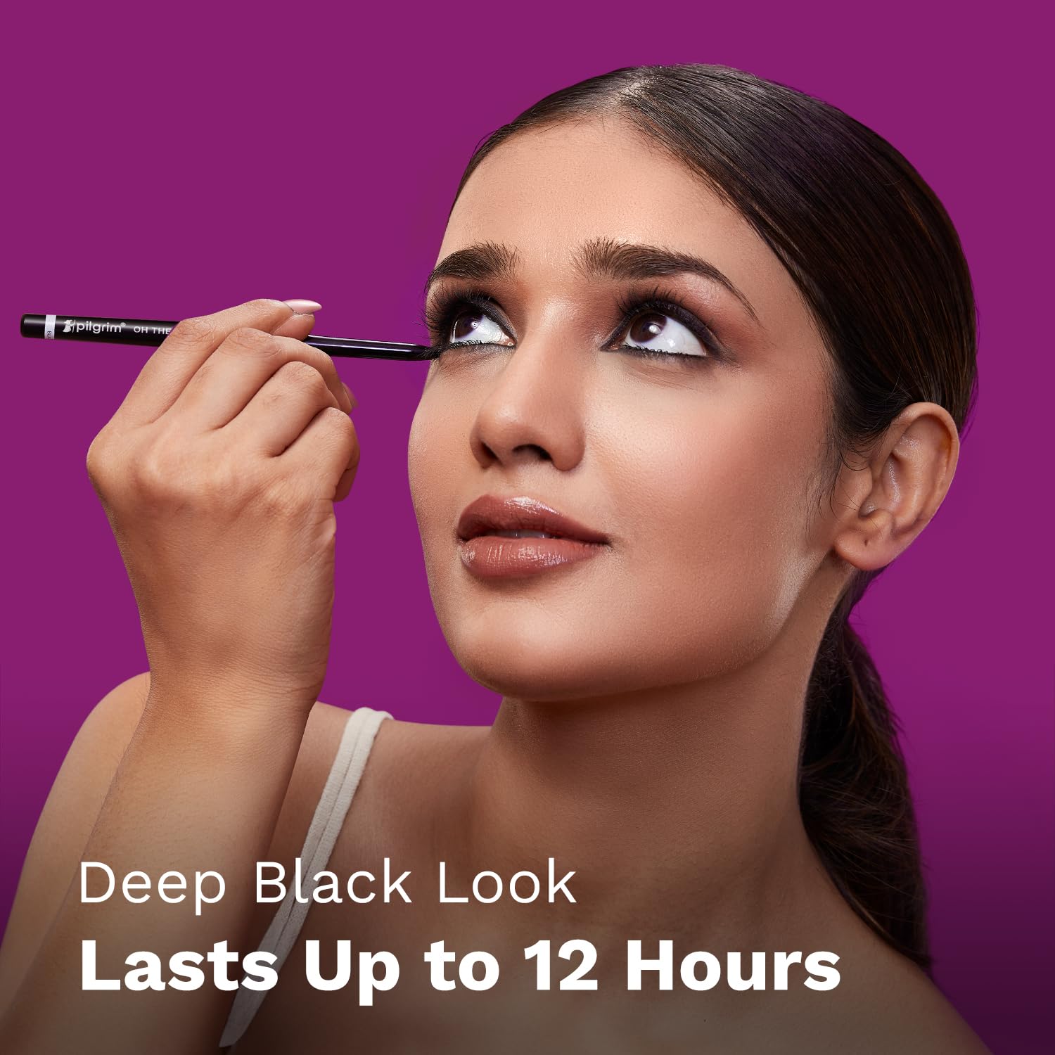 Pilgrim Black Mischief Kajal Waterproof Smudge-Proof Matte 12-Hour One-Stroke 40g - front view