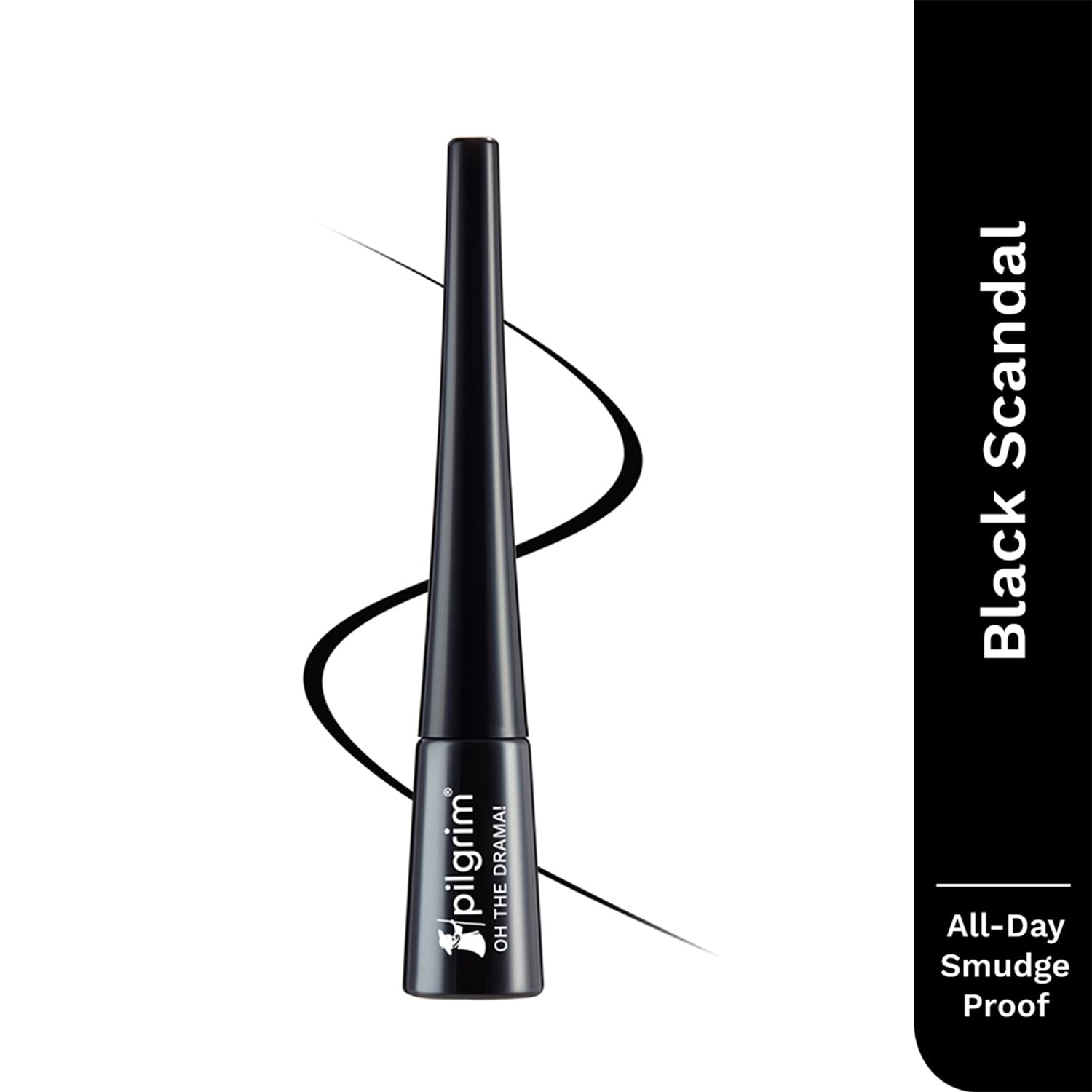 Pilgrim Black Scandal Eyeliner Pencil Intense Matte Finish Smudge-Proof Water-Resistant with Argan Oil 3.50ml - front view