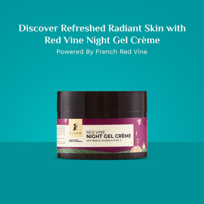PILGRIM French Red Vine Night Cream for women with Retinol, Mulberry & Vitamin C For Glowing Skin & Skin Repair| Retinol Nigh
