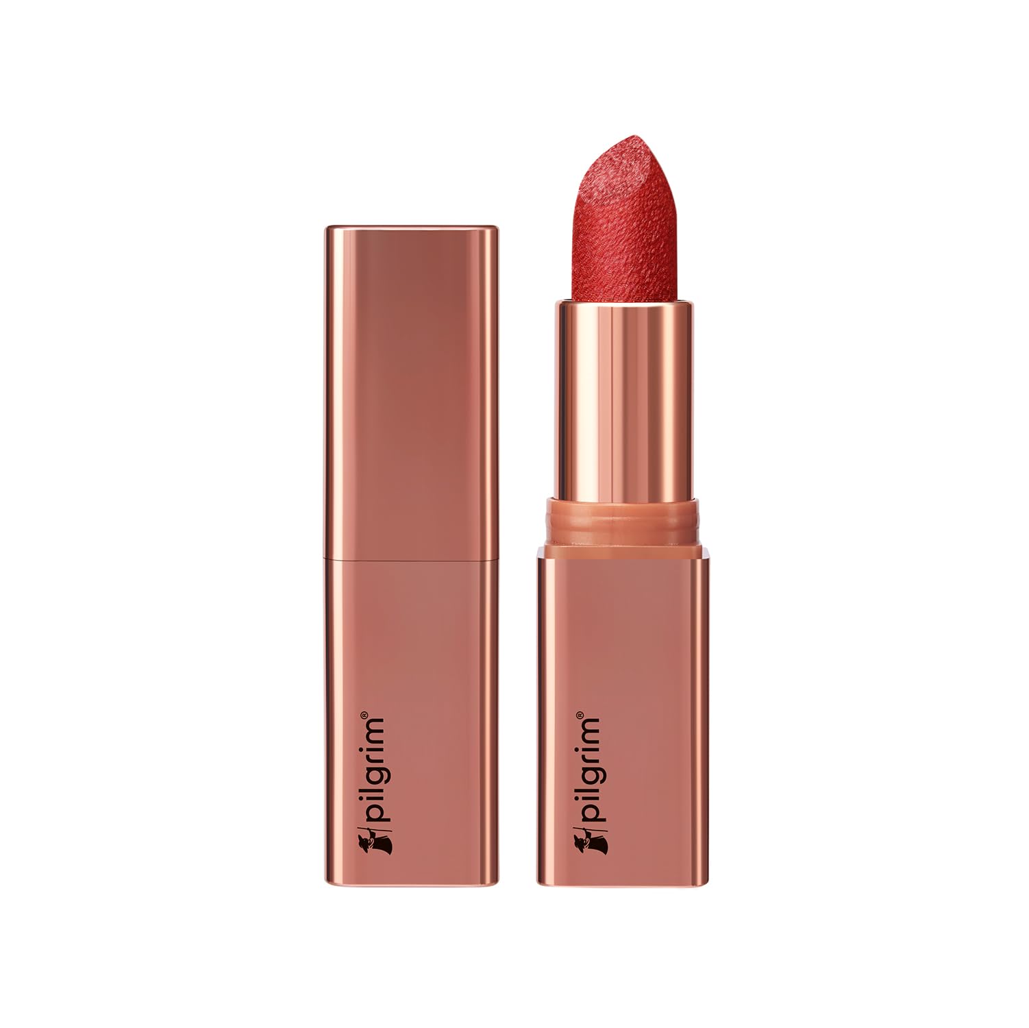 Pilgrim Glitter Lipstick For Women 4.2gm | Dubai Luxe Lifestyle - Chic Haseena Shade | Lipstick Infused with Vitamin E & Oliv