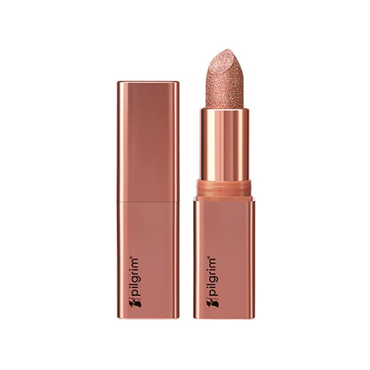 Pilgrim Glitter Lipstick For Women 4.2gm | Dubai Luxe Lifestyle - Chic Haseena Shade | Lipstick Infused with Vitamin E & Oliv