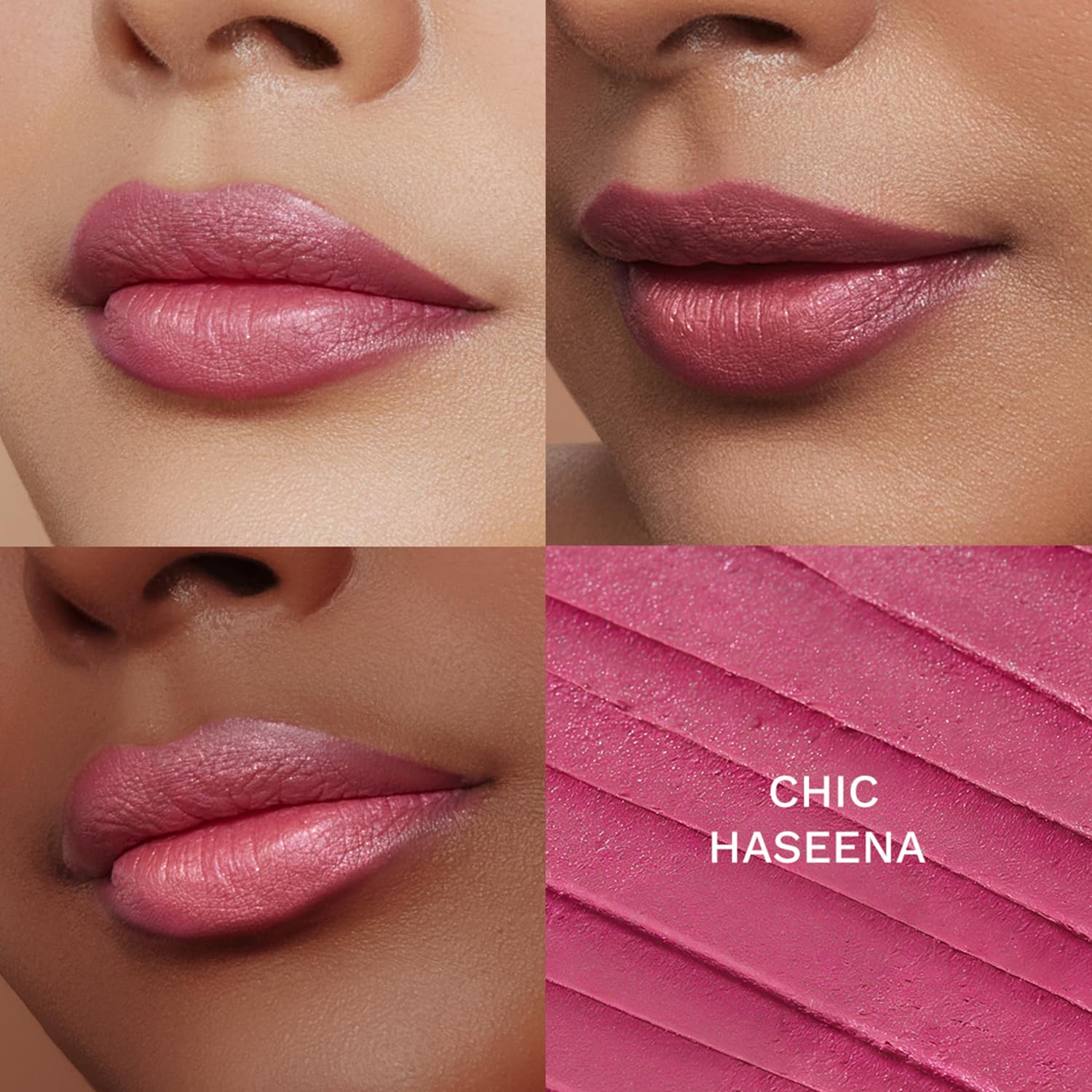 Pilgrim Glitter Lipstick For Women 4.2gm | Dubai Luxe Lifestyle - Chic Haseena Shade | Lipstick Infused with Vitamin E & Oliv