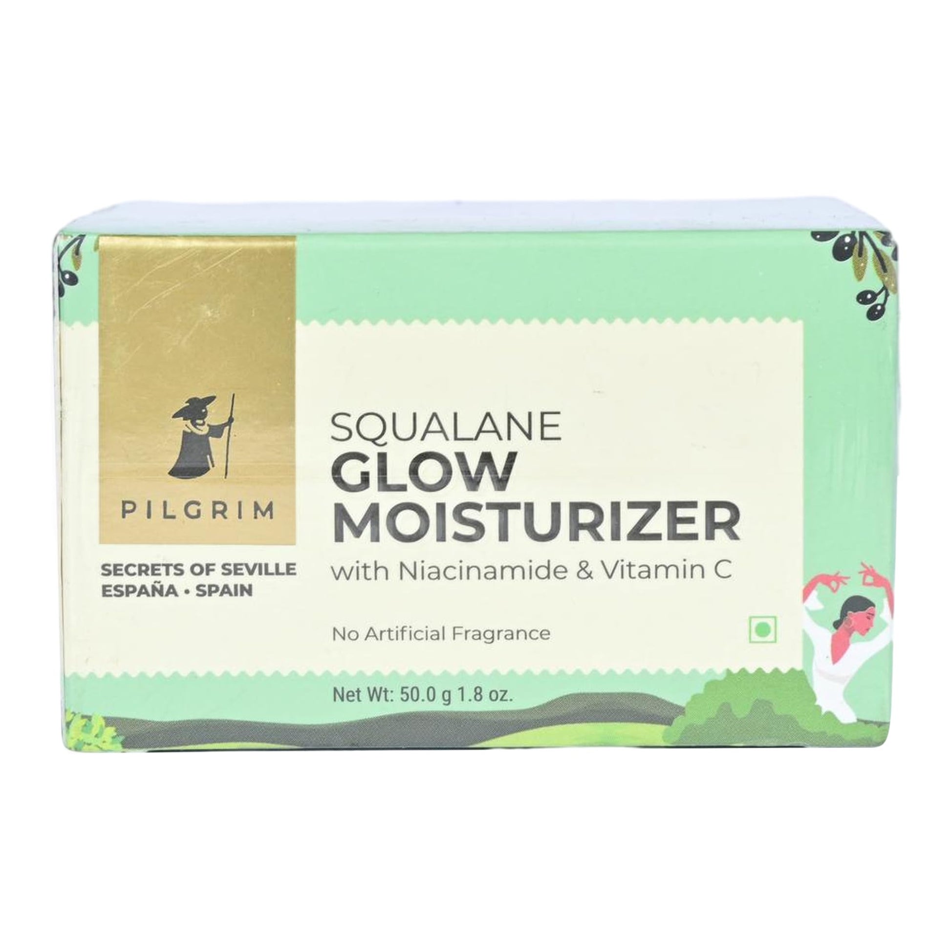 Pilgrim Glow Moisturizer For Face With Niacinamide & Vitamin C Non-Greasy 50.0 nos Box