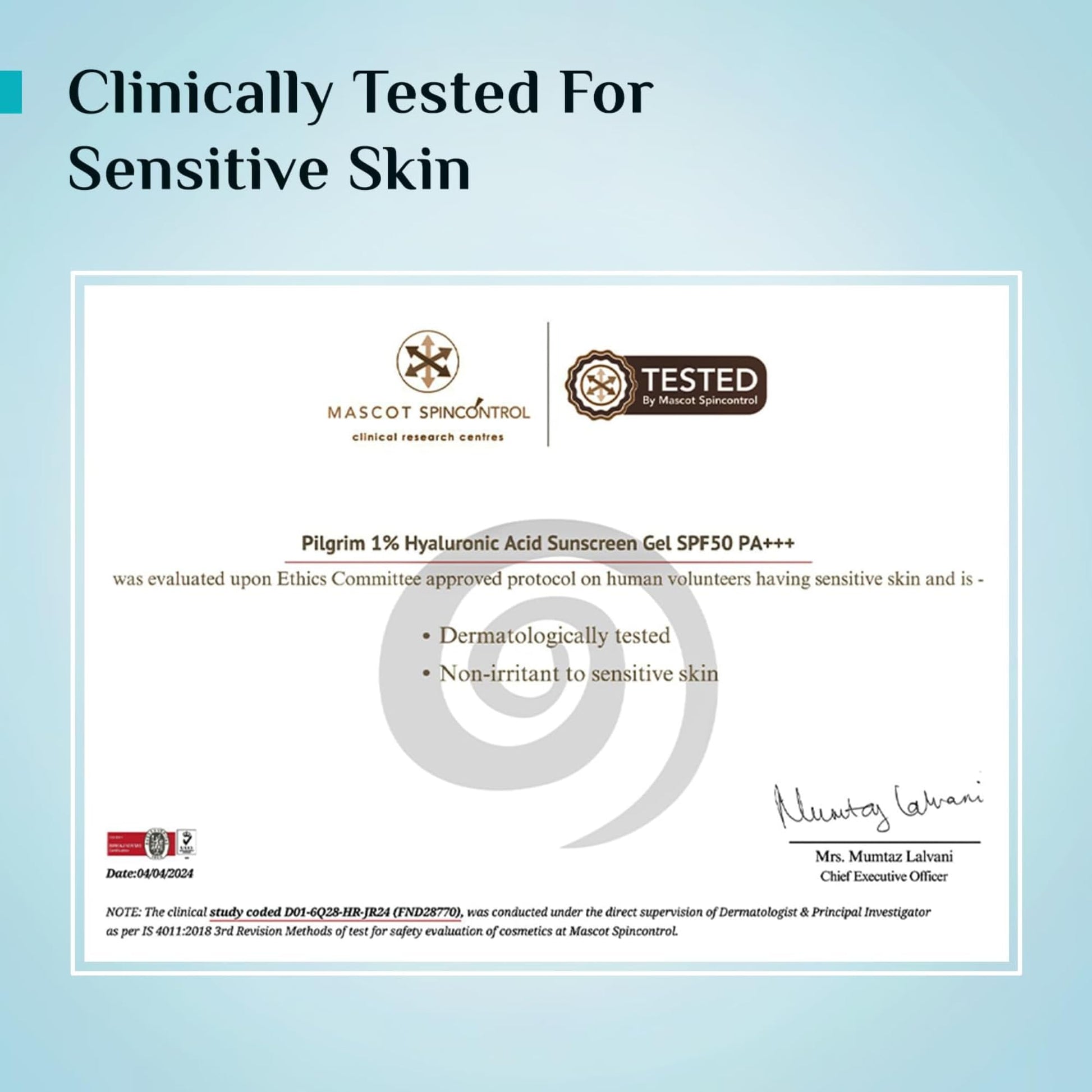 Pilgrim Hyaluronic Acid Sunscreen Gel SPF 50 PA+++ with Korean White Lotus, 50gm for Men & Women - size and scale