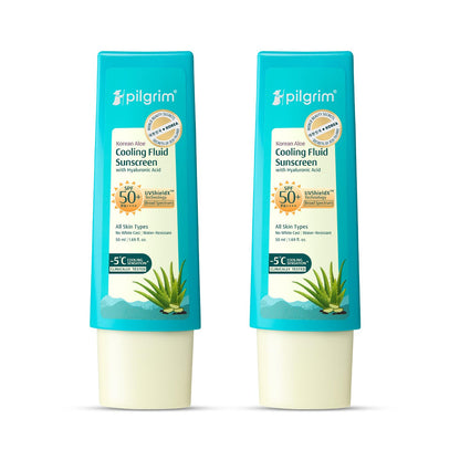 Pilgrim Korean Aloe Cooling Fluid Sunscreen SPF 50+ PA++++ Hyaluronic Acid 50ml (2)