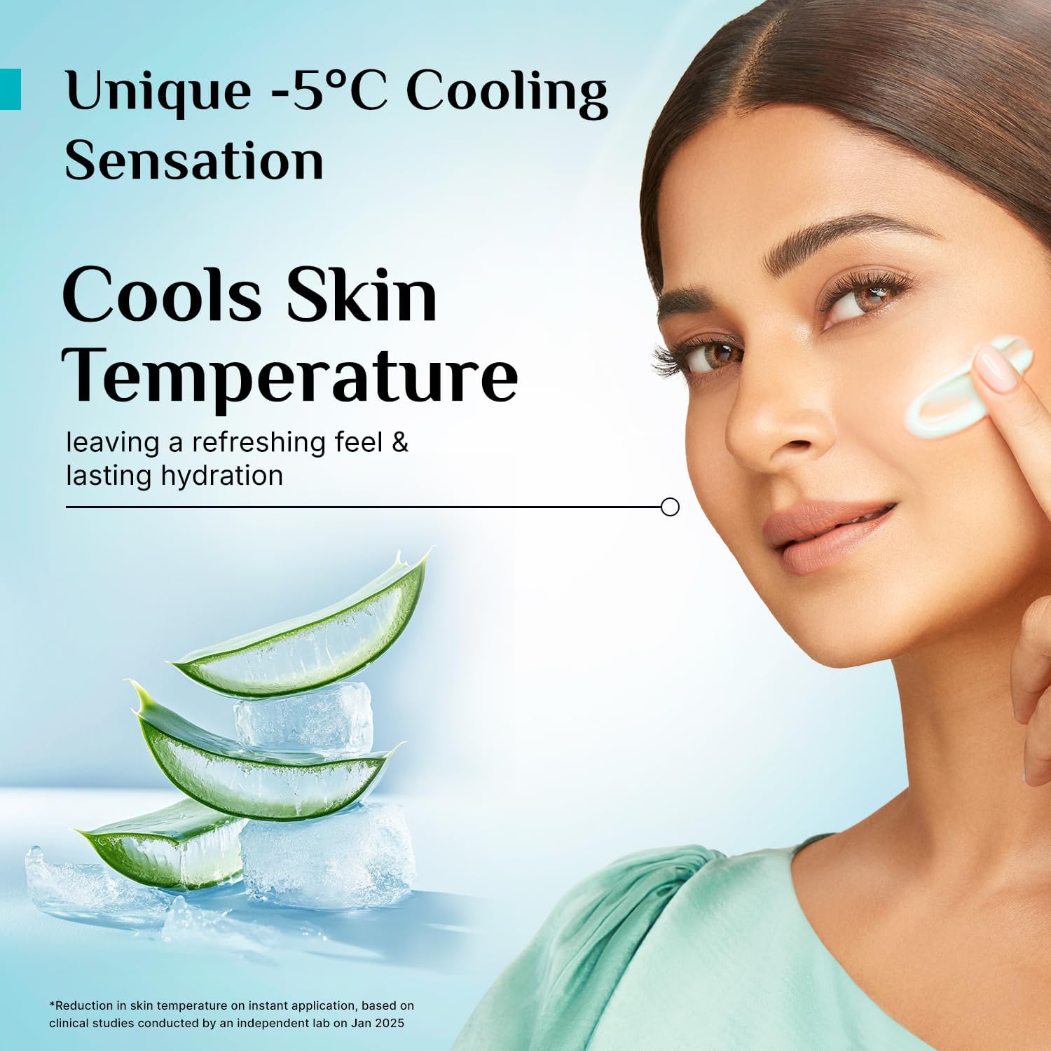 Pilgrim Korean Aloe Cooling Fluid Sunscreen SPF 50+ PA++++ Hyaluronic Acid 50ml - back view