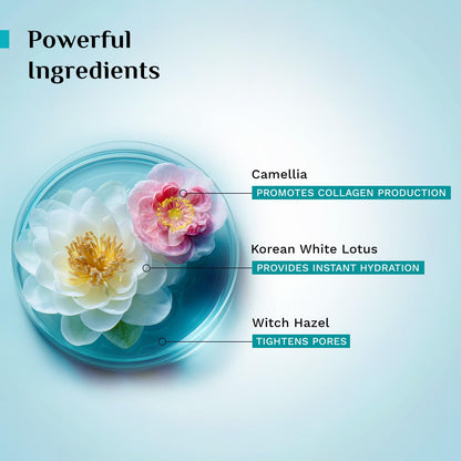 PILGRIM Korean Beauty White Lotus Refreshing Face Mist & Toner, Alcohol-Free, pH-Balanced, 100 ml - packaging