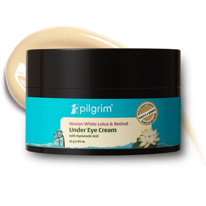 Pilgrim Korean Retinol Under Eye Cream, 30g, Vitamin C & Hyaluronic Acid, Unisex