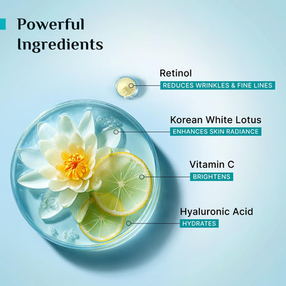 Pilgrim Korean Retinol Under Eye Cream, 30g, Vitamin C & Hyaluronic Acid, Unisex - packaging
