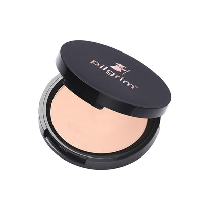 Pilgrim Matte Finish Compact Powder, Fragrance-Free Pressed Powder with Vitamin E, Jojoba & Almond Oil
