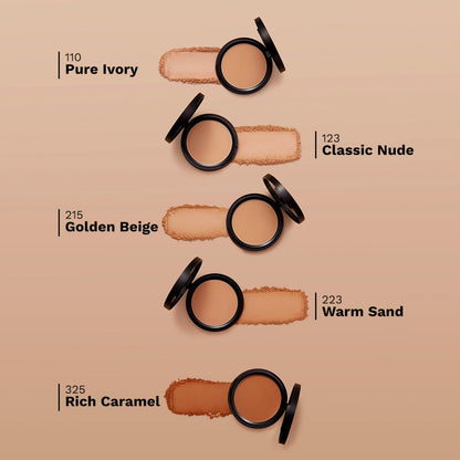 Pilgrim Matte Finish Compact Powder, Fragrance-Free Pressed Powder with Vitamin E, Jojoba & Almond Oil - close-up detail