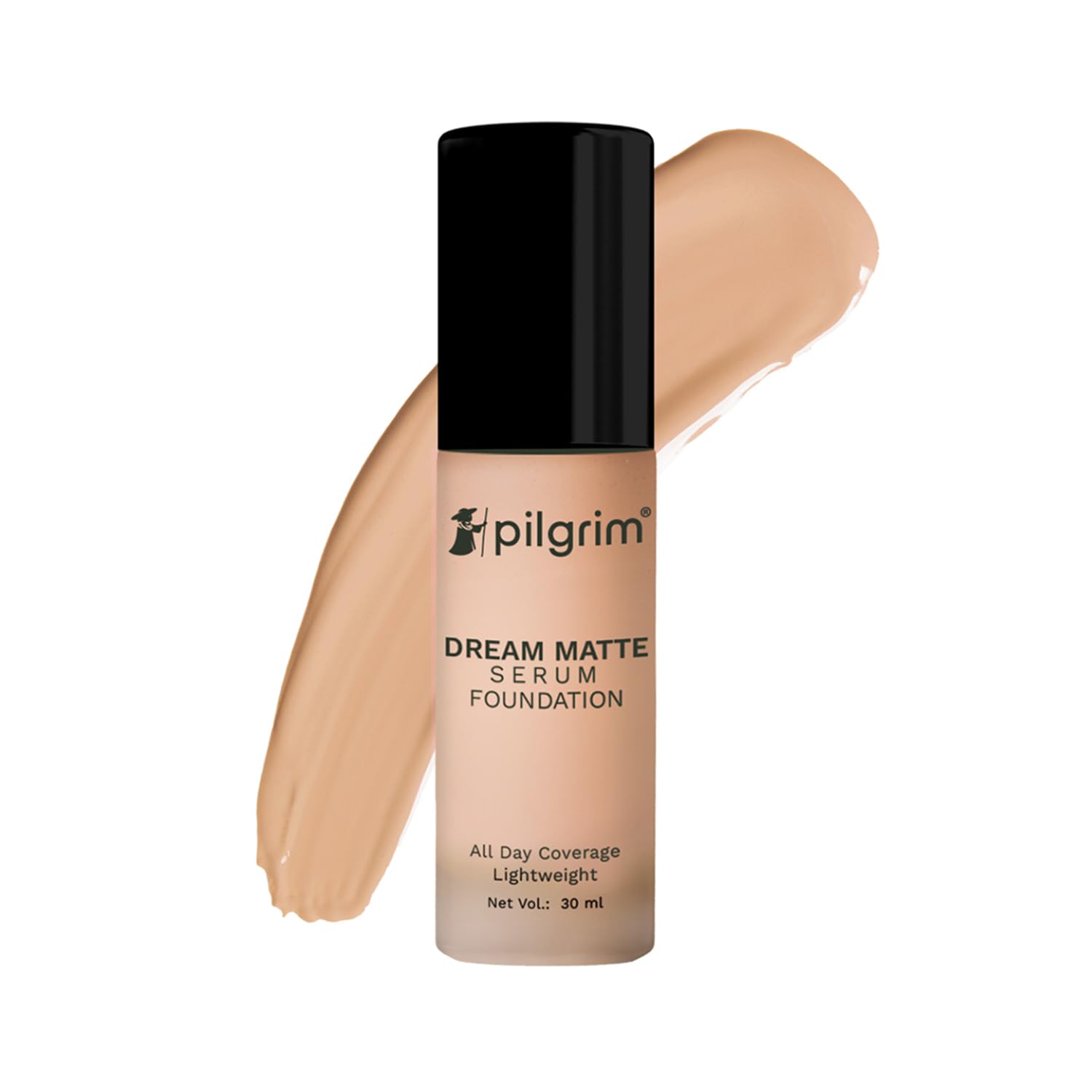 Pilgrim Medium Pure Ivory Serum Liquid Foundation, Matte & Poreless, 30 ml | Foundation for face make up infused |Water-Resis