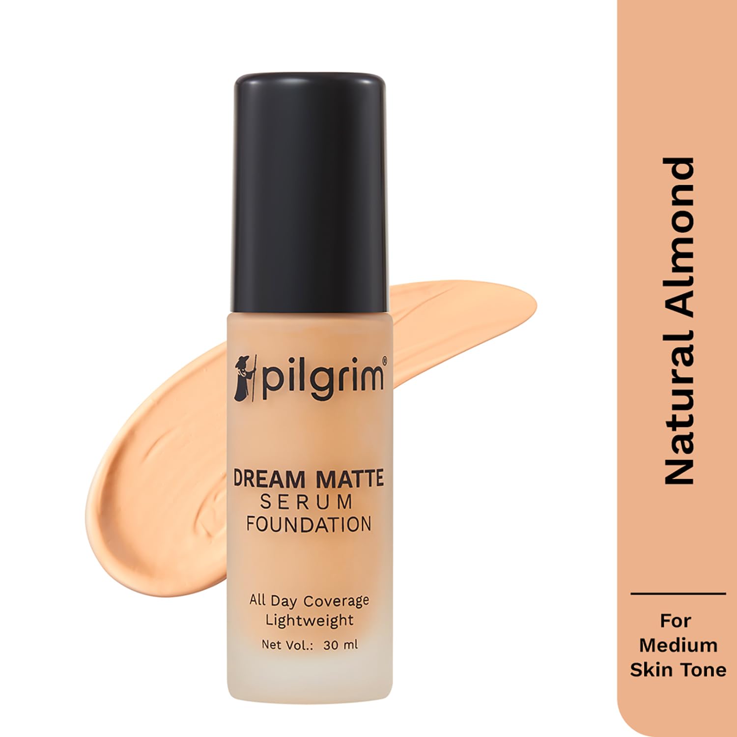 Pilgrim Medium Pure Ivory Serum Liquid Foundation, Matte & Poreless, 30 ml | Foundation for face make up infused |Water-Resis