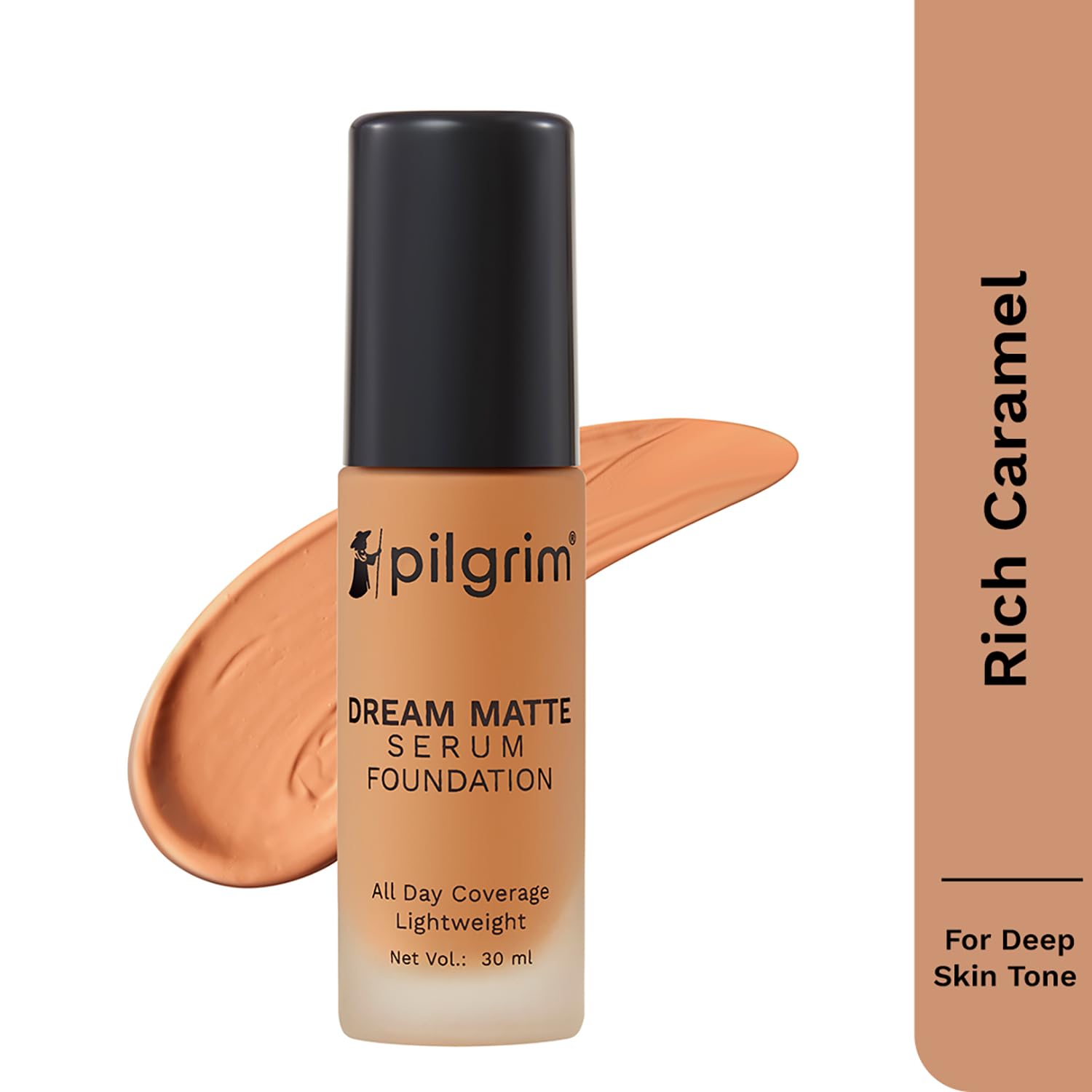 Pilgrim Medium Pure Ivory Serum Liquid Foundation, Matte & Poreless, 30 ml | Foundation for face make up infused |Water-Resis