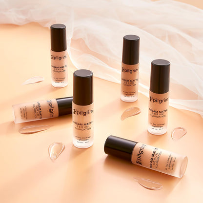 Pilgrim Medium Pure Ivory Serum Liquid Foundation, Matte & Poreless, 30 ml | Foundation for face make up infused |Water-Resis