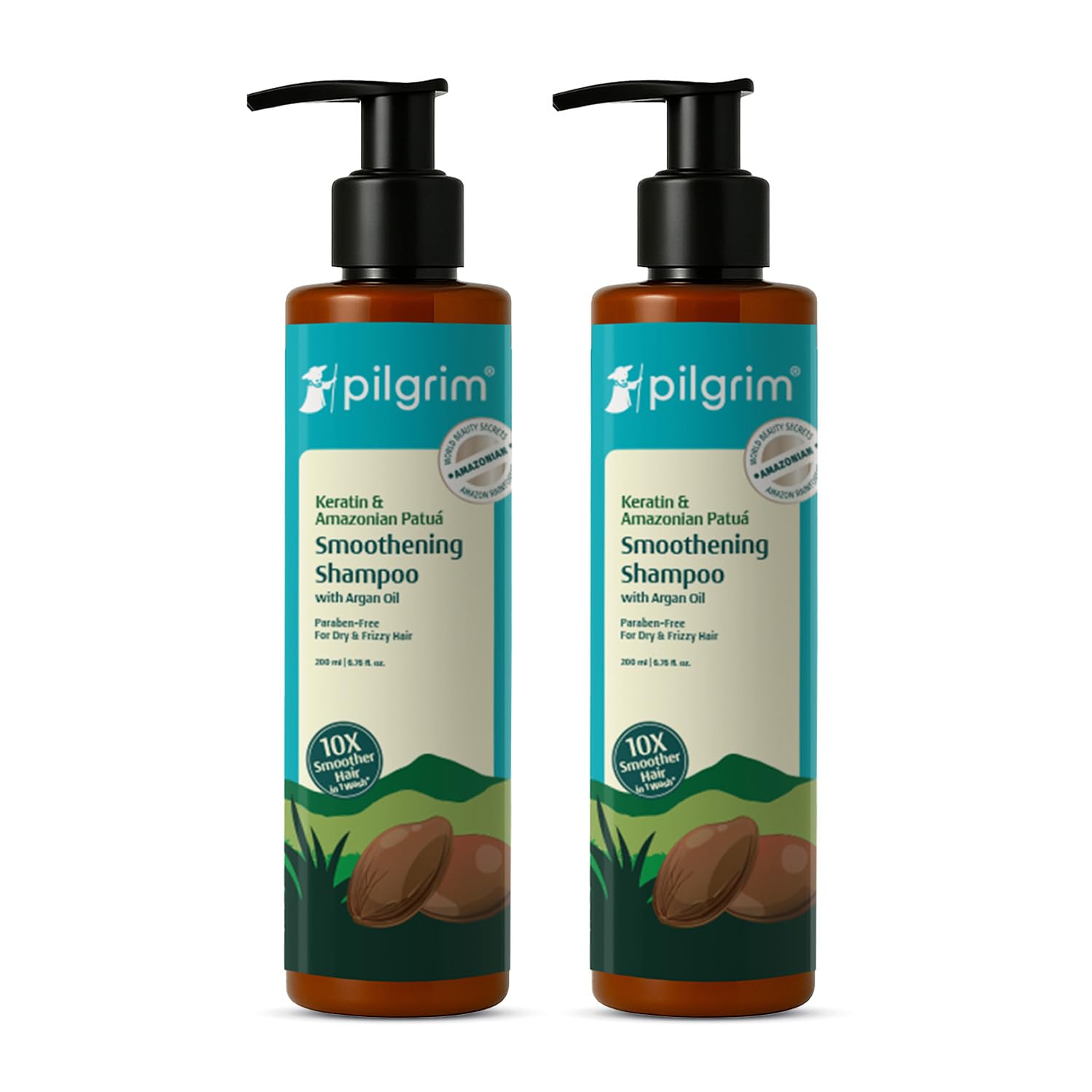 Pilgrim Patua & Keratin Hair SMOOTHENING SHAMPOO for Dry & Frizzy hair | Shampoo for Women & Men | Hair Smoothening & healthy